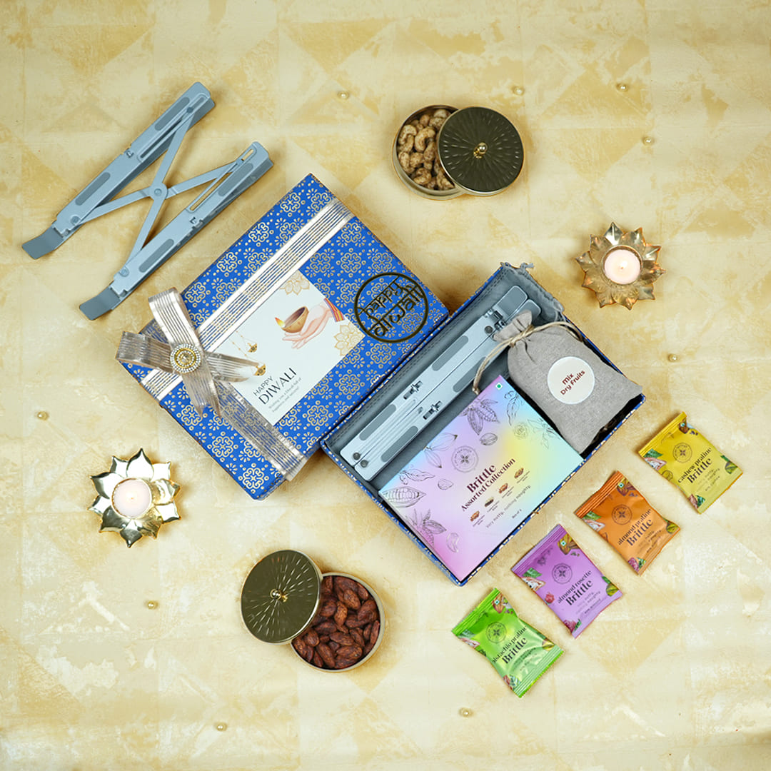 Corporate Diwali Gifts Hampers Online | Laptop Stand & Dry Fruits